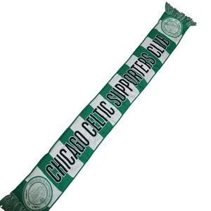 Chicago Celtic Supporters Club Scarf Chicago Bhoys Green White Fringe
